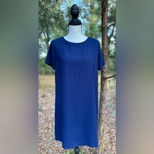 Lulu's Navy Short Sleeve Shift Dress